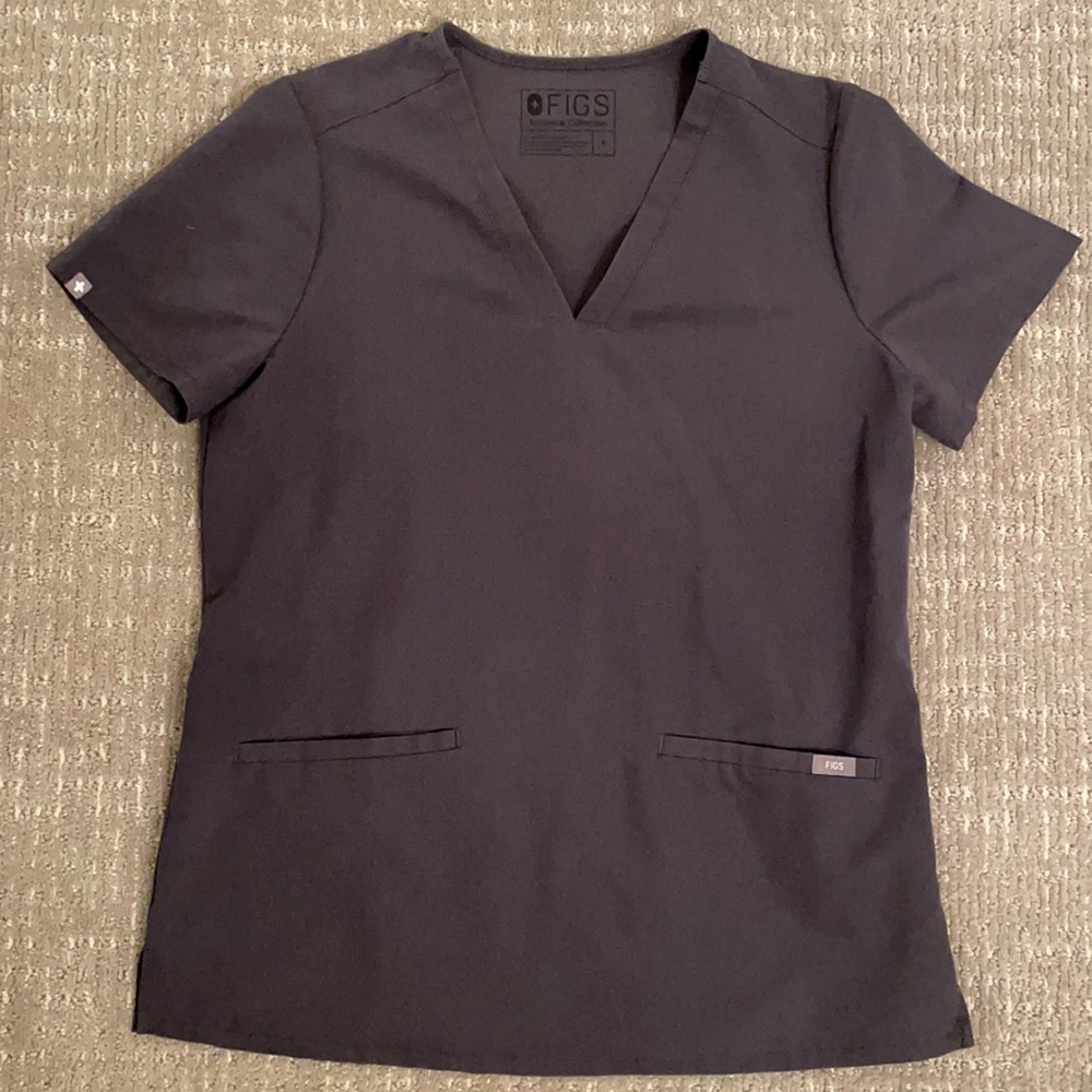 NWOT Figs Charcoal scrub set - S top, XS - bottom